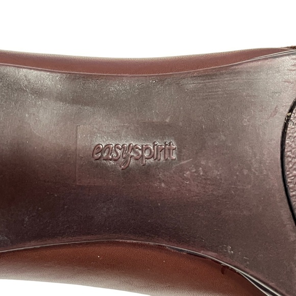 Easy Spirit “Eloize” Brown Leather Stacked Heels Size 8 Medium - Picture 9 of 14